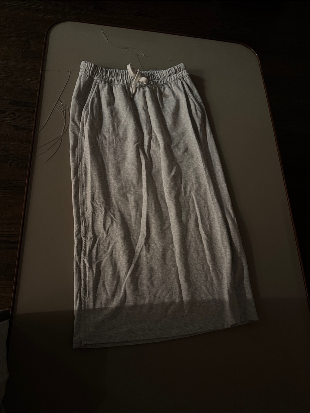 lululemon athletica Light Gray Drawstring Midi Skirt